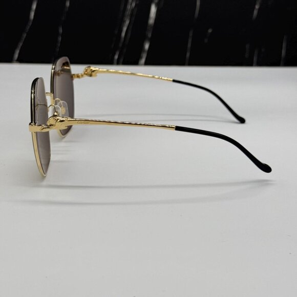 NEW CARTIER CT0267S 004 CARTIER GOLD/PINK TITANIUM WOMEN CARTIER SUNGLASSES - Picture 7 of 15